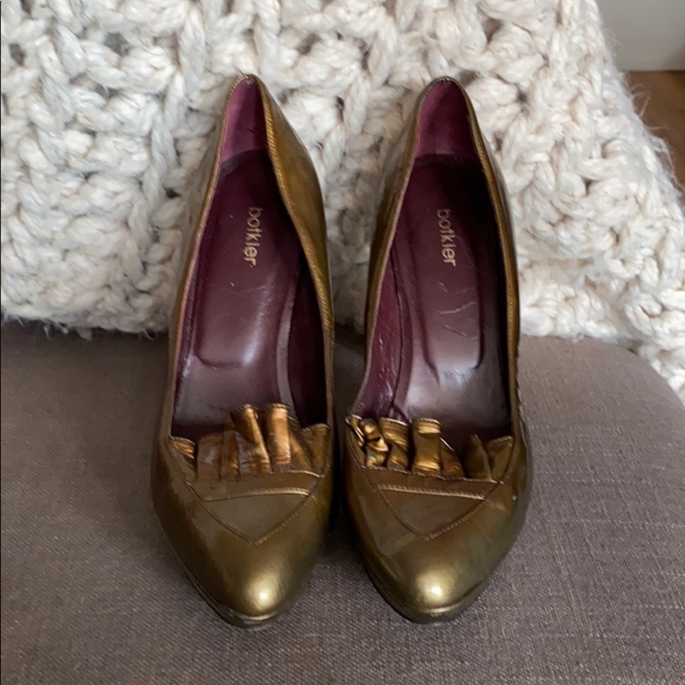 🏆 3/$75 DEAL • Vintage Botkier heels gold size 7.5- euro 38